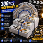 300 Pcs 100 Dollar Bills Replica Play Money Movie Fake Bank Games Kids Cash