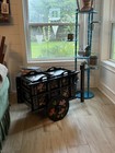 Vintage Costa Rica Oxcart Bar Cart Hand Painted Sarchi Signed W  Certificate