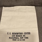Vintage Canvas Bank Money Bag U s  Redemption Center Unused 18   x8    1980   s