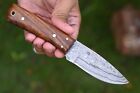 Custom Made Damascus Skinning Hunting Knife Hand Forged Damascus Steel Wood 2900
