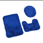 3-piece Bathroom Bath Mat Contour Rug Set With Toilet Lid Cover Tie-dye   Solid   
