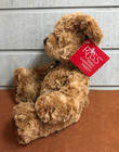 Russ Berrie Ryder Brown 12  Plush Stuffed Teddy Bear W  Plaid Ribbon Bow   Nwt