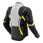 Rebelhorn Patrol Textile Motorcycle Touring Jacket Grey Black Fluo Ce Armored