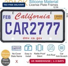 2pack Premium Matte Black Silicone License Plate Frames  License Plate Holder  Z