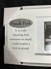 Sneak Peak Baby Sonogram 3x4 Or 4x6 Matted White Display Frame Metal Plaque New