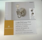 Portfolio 1-light Wall Sconce Fitter Brushed Nickel Finish 1026676 Set Of 2