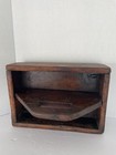 Primitive Antique Wooden Tote Handled Caddy Carrier Box Tray W patina Farmhouse