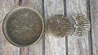 5 Vtg Flower Frogs Kenzan Metal Ikebana Flower Holder Interlocking Rectangle Lot