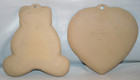 Set Of 2 - Brown Bag Cookie Art Stamp 1984 - Teddy Bear   Heart With Doves