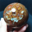 Rare 399g Natural Polished Banded Agate Amethyst Symbiosis Crystal Ball C784