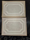 Pair Of Vintage Plush Dollhouse Rugs Beautiful Salmon White
