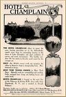 Early 1900  s Hotel Champlain Plattsburg Resort Golf Delaware Hudson Ad