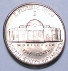 1943 D Jefferson War Silver Nickel From Bu Unc Roll - Golden Toning