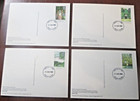 Gb Phq Cards 1983 -british Gardens  Back - Fdi  Full Set Used Free Post Uk