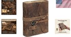Cuero Vintage Leather Journal - Handmade Refillable Leather Bound Notebook With