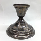 Vintage  Sterling Silver Scrap Lamerie 900 Candle Holder Weighted Reinforced