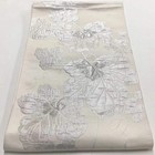 6738  Japanese Vintage Fukuro Obi Belt Kimono Fabric Silk Traditional Silver