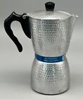 Vtg Nova Espress Italy Espresso Maker Coffee Aluminum Hammered Moka Brevettata