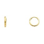 14k Solid Italian Yellow Gold 1 5 Mm Small Huggies Hoop Plain Earrings 8 Mm 1 4 