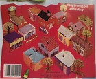 Vintage Whitman Press-out Cardboard Village Buildings Figures 1969 Used