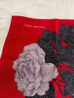 Hanae Mori Red Floral Silk Scarf
