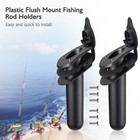 2pcs Flush Mount Fishing Boat Rod Holder Bracket With Cap Cover For Kayak Pole
