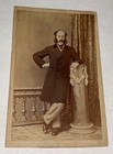 Rare Antique Victorian American Id d Mustached Man  M  W  Scott  Ny Cdv Photo 