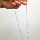 Bezel Set Station Necklace 14k White Gold 1 00ct Round Cut Lab Grown Diamond 18 