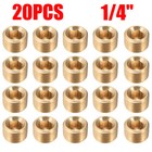 20pcs Brass Pipe Plug 1 4  Npt Male Thread Hex Internal Head Socket Fitting