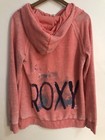 Roxy Cowl Neck Hooded Long Sleeve Pullover Fleece Burnout Peach pink Size Xl