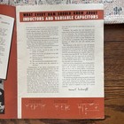 Vintage 1945 Barker   Williamson B w Radio Catalog No  1 Coils Capacitors
