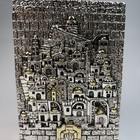 Judaica Hebrew Marked Tzedakah Charity Box Silver And Hold Colors