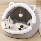 Pet Tent Cave Bed For Cats Small Dogs Foldable Self Warming Cat House