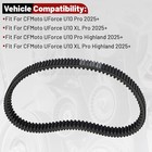 0nyv-054000-3000 Drive Belt For Cfmoto C-fmoto U10 U10xl Pro Utvs 2025 2026