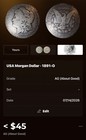 Usa Morgan Dollar - Silver  Lot Of 3 Coins  All Are From The Late 1800s 