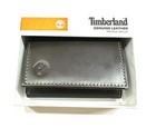 Timberland Mens Leather Trifold Wallet With Id Window Brown