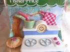 Vintage Fisher Price Briarberry Bear Kitchen Play Set-new In Box-stove Pie Pans 