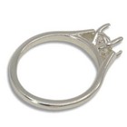Sterling Round Basket Head Solitaire Cathedral Pre-notched Ring Mounting