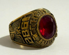 Vintage Wheatley High School 1982 Class Ring Red Stone  Size 9