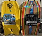 New Sealed Scott Burke Krypton Hybrid Hull Boogie Board W  Leash Yellow Rainbow