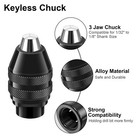 15pcs Drill Keyless Chuck Collet Kit 1 32  To 1 8  Shank For Dremel Rotary Tool