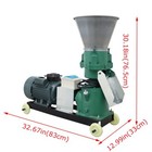 Animal Pellet Feed Mill Machine Food Granulator W 3mm 6mm Plate 3 Rollers 220v