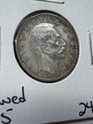 1915 Serbia 1 Dinar Silver Coin Cleaned