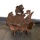 Galleon Clipper Ship Doorstop Cast Iron Nautical Vintage Antique Rusty 4-1 2 Lbs