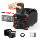 500w Sine Wave Inverter For Milwaukee 18v Battery With 140w Gan Fast Charger