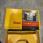 Kodak Pony 135 Model C 35mm Film Camera Silver With Box And Manual Tested Read