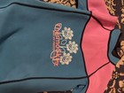 Thermoskinz Youth Shorty Wetsuit Full Front Zip Size 8 Blue pink