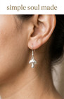 Silver Mushroom Earrings  Cute Cottagecore Dangle Earrings  Nature Lover Gift