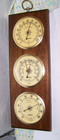 Vintage 60s 70sspringfield Weather Station Barometer Humidity Thermometer Plaque