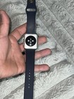 Apple Watch Series 1 42mm Silver Aluminum Case Black Silicone Band Ios 8gb